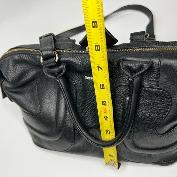 See By Chloe Kay Black Leather Satchel Shoulder Crossbody Bag - Picture 16 of 16